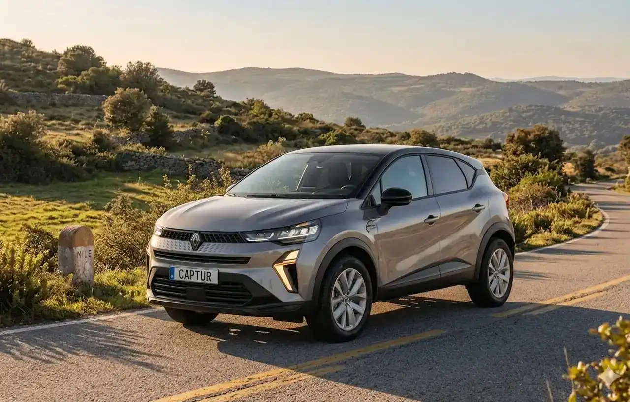 UV Renault E-tech su strada collinare