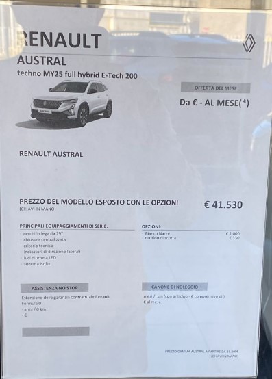 Renault Austral techno MY 25 full hybrid E-tech 200 cv